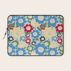 Flowerscape field - charming blue Laptop Sleeve Gallery Image 1