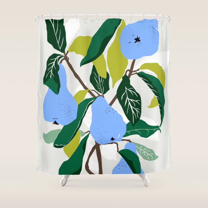 Blue Pears Shower Curtain Gallery Image 1