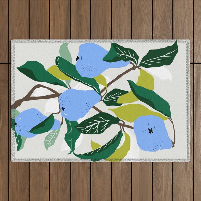 Blue Pears Outdoor Rug Gallery Image 1
