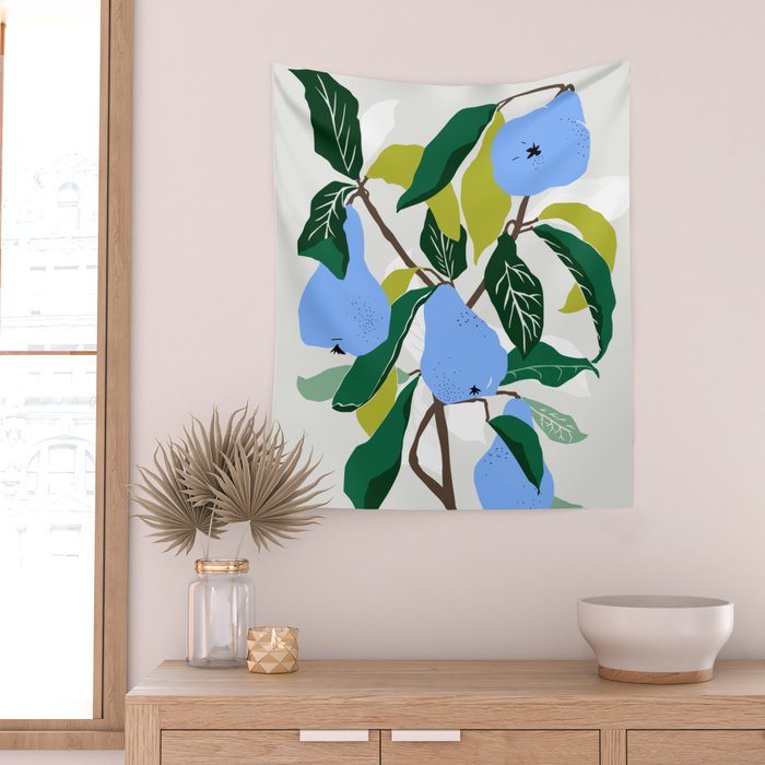 Blue Pears Wall Tapestry Gallery Image 2