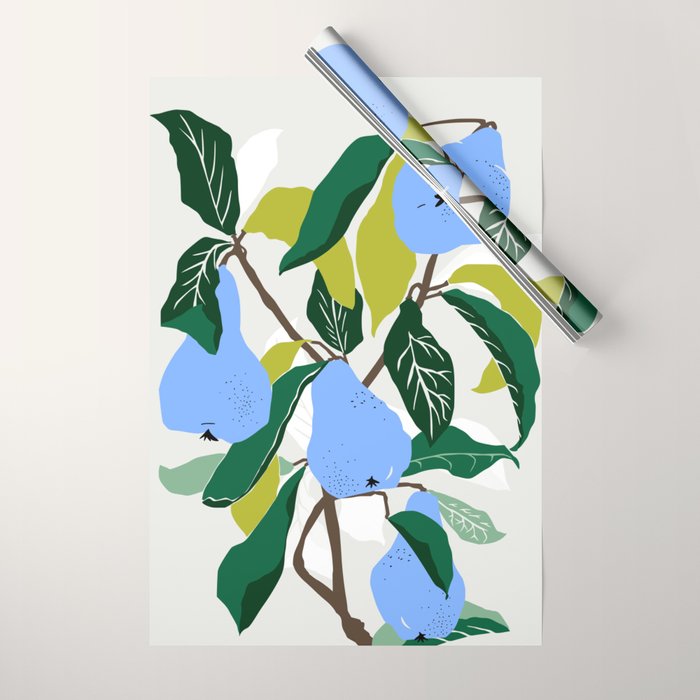 Blue Pears Wrapping Paper Gallery Image 1