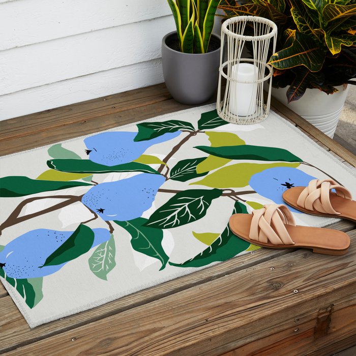 Blue Pears Outdoor Rug Gallery Image 2