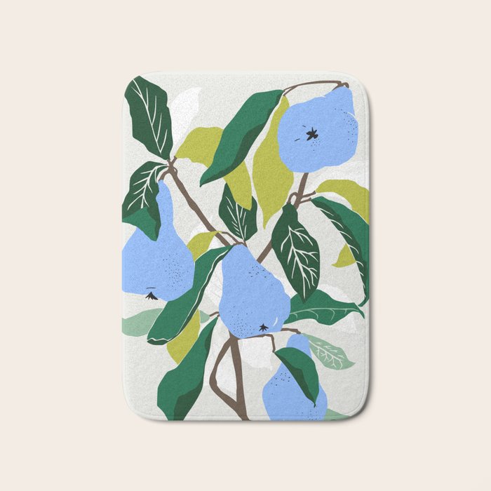 Blue Pears Bath Mat Gallery Image 1