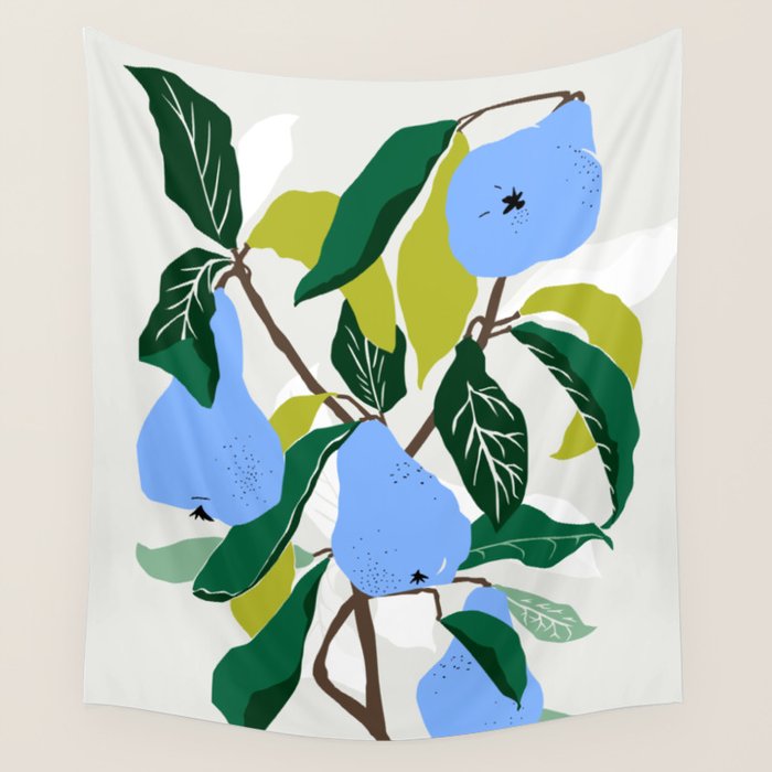 Blue Pears Wall Tapestry Gallery Image 1