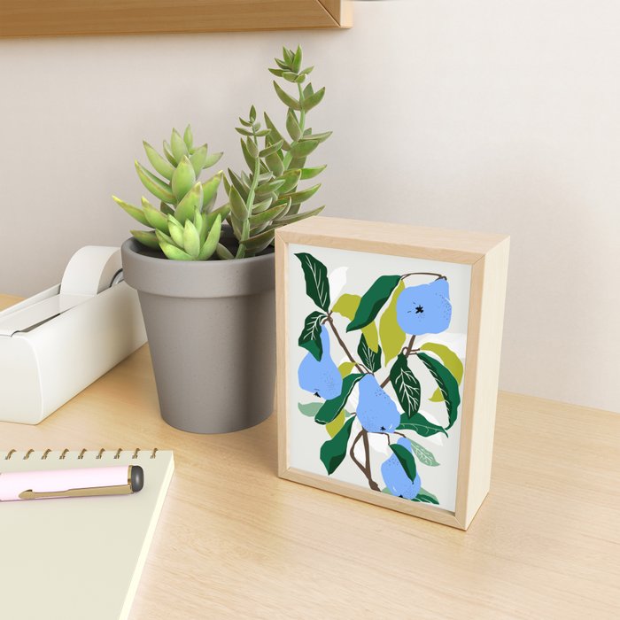 Blue Pears Mini Art Print Gallery Image 2