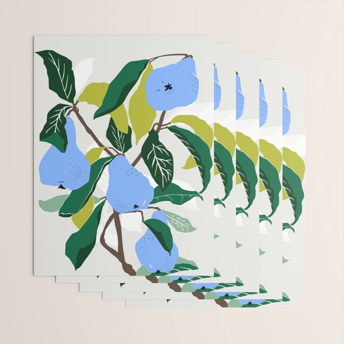 Blue Pears Wrapping Paper Gallery Image 3