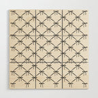 Bows & Ribbons Pattern IV Black and White Wood Wall Art Gallery Image 1