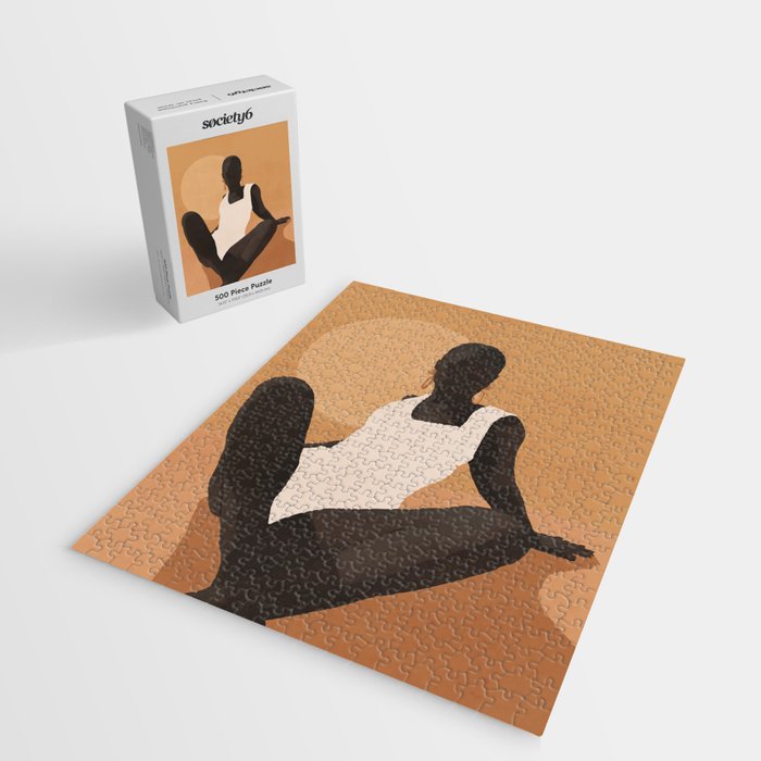 Minimal Abstract Art Sunset Girl 4 Jigsaw Puzzle Gallery Image 2