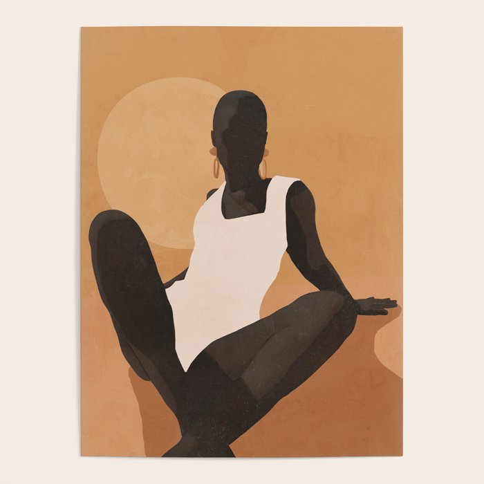 Minimal Abstract Art Sunset Girl 4 Poster Gallery Image 4