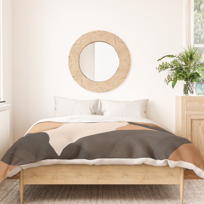 Minimal Abstract Art Sunset Girl 4 Duvet Cover Gallery Image 3