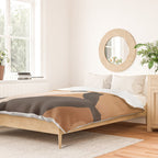 Minimal Abstract Art Sunset Girl 4 Duvet Cover Gallery Image 2