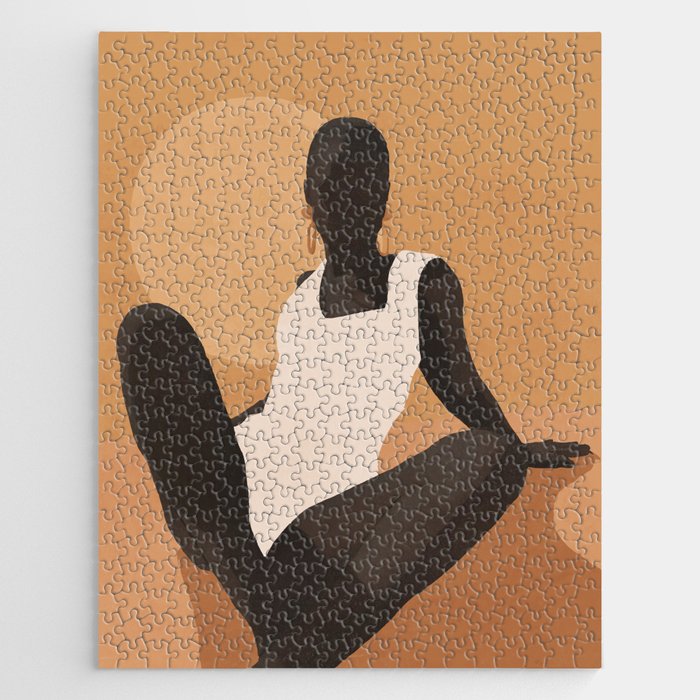 Minimal Abstract Art Sunset Girl 4 Jigsaw Puzzle Gallery Image 1