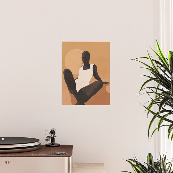 Minimal Abstract Art Sunset Girl 4 Poster Gallery Image 2