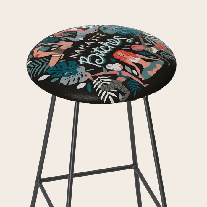 Namaste, Bitches - Charcoal Palette Stool Gallery Image 2