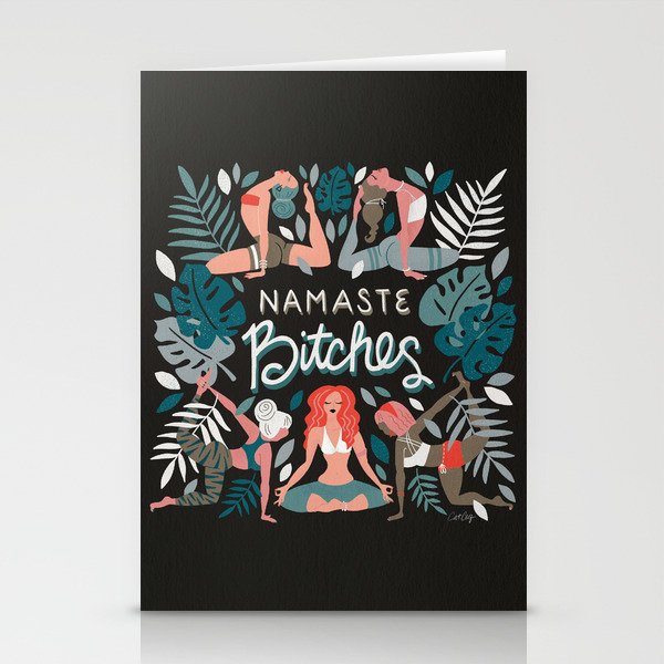 Namaste, Bitches - Charcoal Palette Stationery Card Gallery Image 1