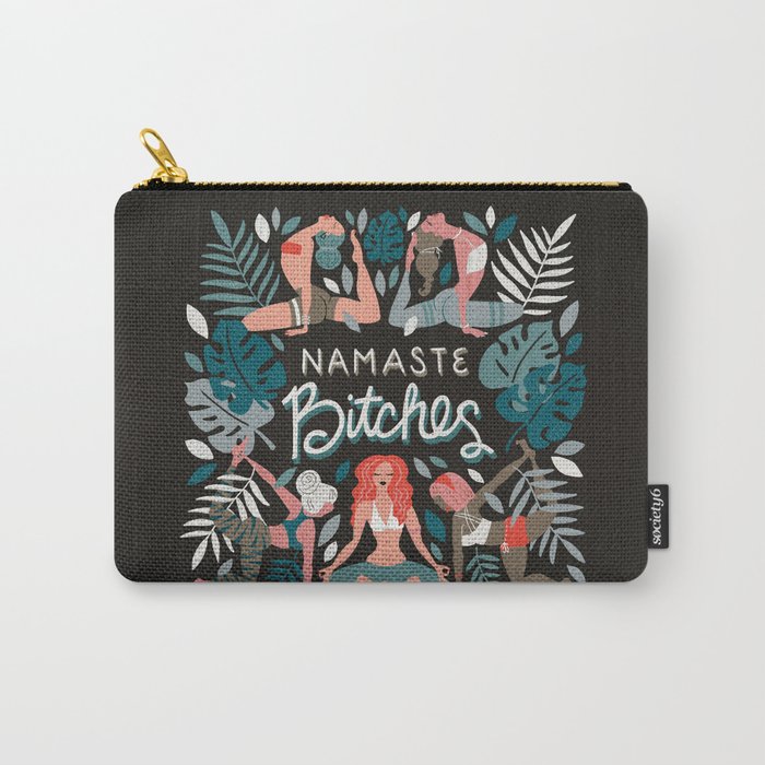 Namaste, Bitches - Charcoal Palette Carry All Pouch Gallery Image 1