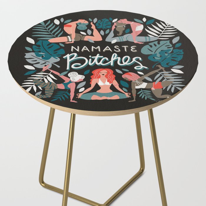 Namaste, Bitches - Charcoal Palette Side Table Gallery Image 2