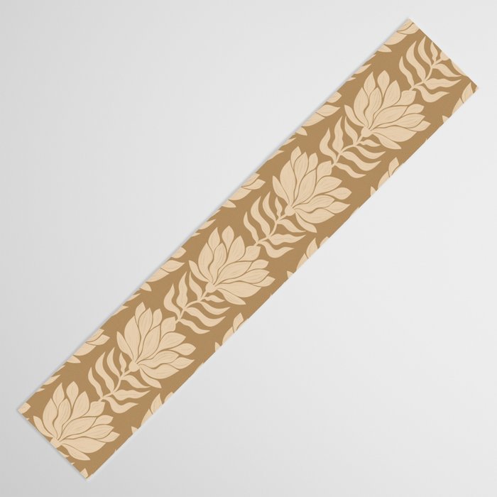 Beige Modern Abstract Flowers Table Runner Gallery Image 3