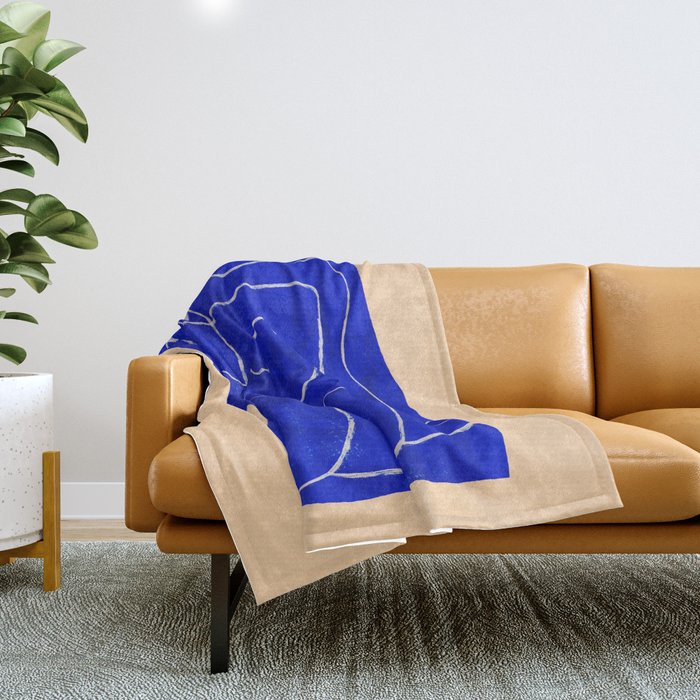Abstract line art Figure 7 Throw Blanket Gallery Image 1
