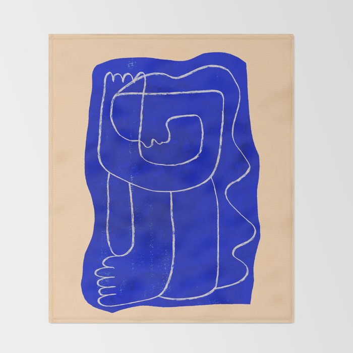 Abstract line art Figure 7 Throw Blanket Gallery Image 2