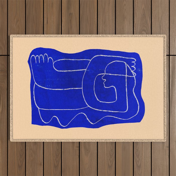 Abstract line art Figure 7 Outdoor Rug Gallery Image 1