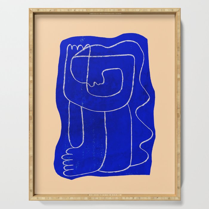Abstract line art Figure 7 Serving Tray Gallery Image 1