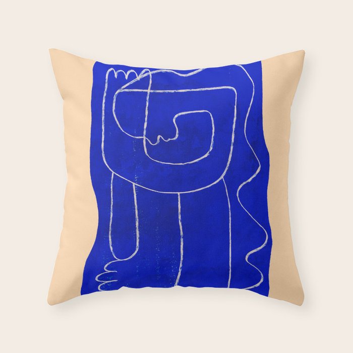 Abstract line art Figure 7 Throw Pillow Gallery Image 1