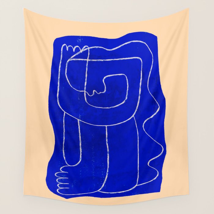Abstract line art Figure 7 Wall Tapestry Gallery Image 4