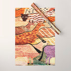Vintage African Animal Rug Print Wrapping Paper Gallery Image 1