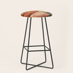 Vintage African Animal Rug Print Stool Gallery Image 1