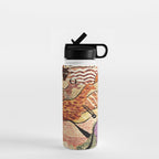 Vintage African Animal Rug Print Water Bottle Gallery Image 1