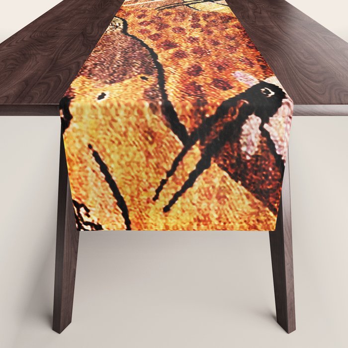 Vintage African Animal Rug Print Table Runner Gallery Image 1