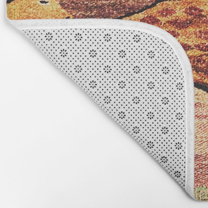 Vintage African Animal Rug Print Bath Mat Gallery Image 2