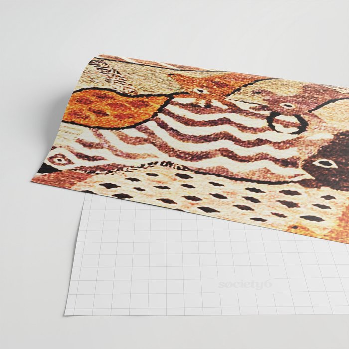 Vintage African Animal Rug Print Wrapping Paper Gallery Image 2