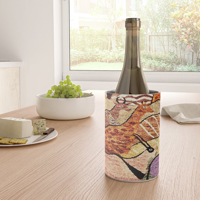 Vintage African Animal Rug Print Wine Chiller Gallery Image 4