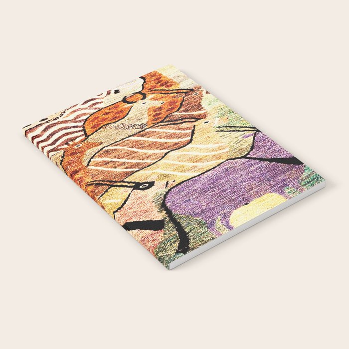 Vintage African Animal Rug Print Notebook Gallery Image 1