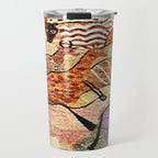 Vintage African Animal Rug Print Travel Mug Gallery Image 1