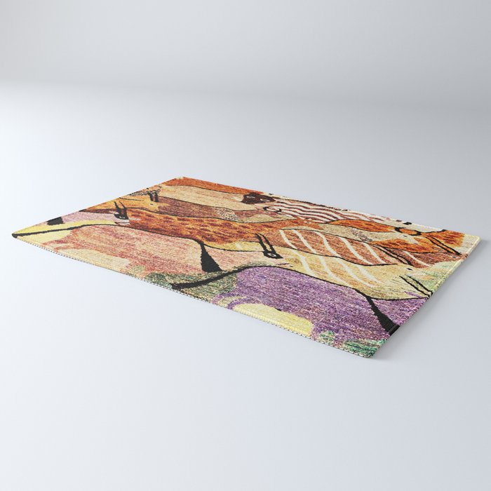 Vintage African Animal Rug Print Rug Gallery Image 3