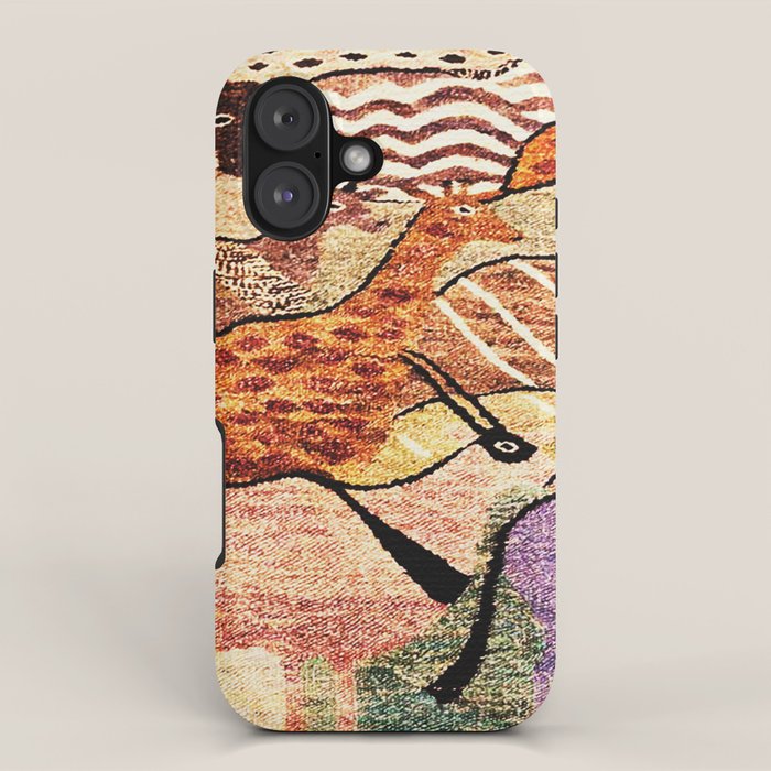 Vintage African Animal Rug Print iPhone Case Gallery Image 1