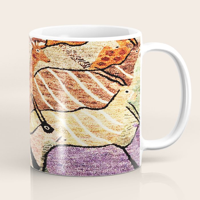 Vintage African Animal Rug Print Coffee Mug Gallery Image 1
