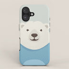 Whimsy Polar Bear, Animal Portrait iPhone Case Gallery Image 1