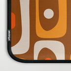 Mid Century Modern Piquet Retro Abstract Multi Pattern in 70s Orange and Brown Laptop Sleeve Gallery Image 3