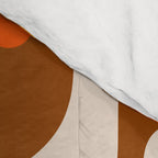 Mid Century Modern Piquet Retro Abstract Multi Pattern in 70s Orange and Brown Comforter Gallery Image 4