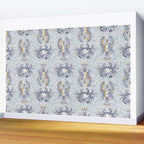 Lobster and crab coastal nostalgia grey Wall Mural Gallery Image 2