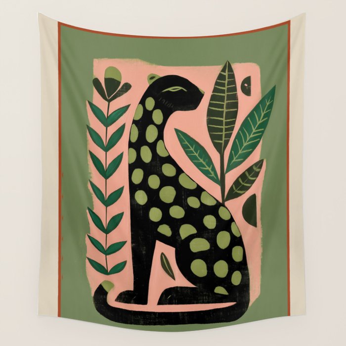 Spotted Cat Wall Tapestry Gallery Image 1