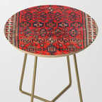 Baluch Khorasan Persian  Antique Rug Print Side Table Gallery Image 2
