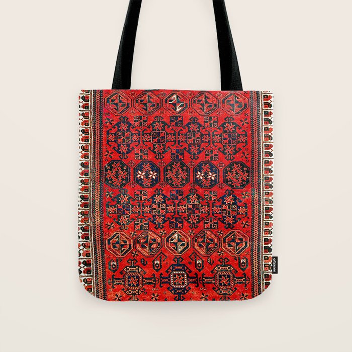 Baluch Khorasan Persian  Antique Rug Print Tote Bag Gallery Image 1
