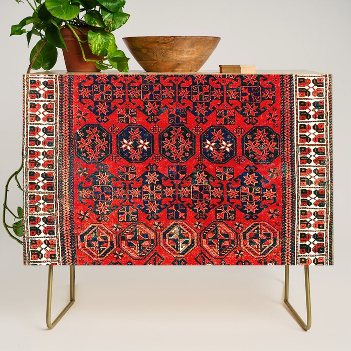 Baluch Khorasan Persian  Antique Rug Print Credenza Gallery Image 1