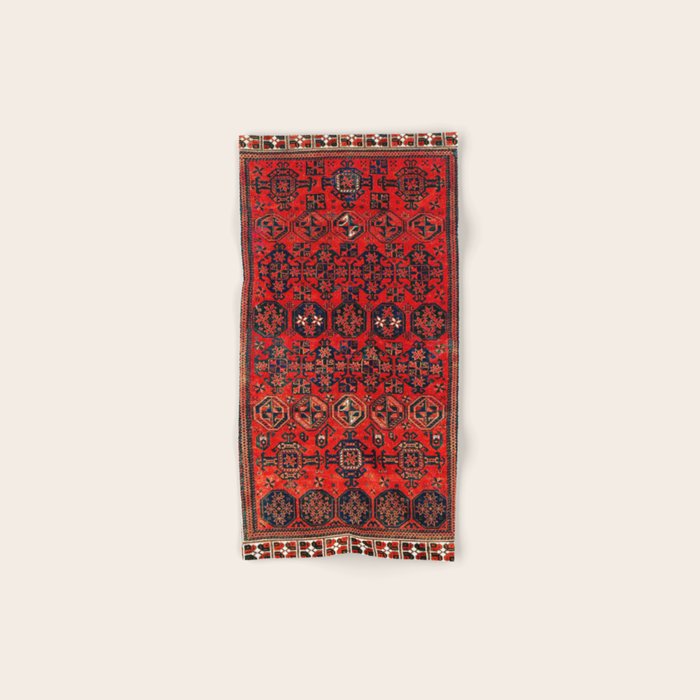 Baluch Khorasan Persian  Antique Rug Print Bath Towel Gallery Image 1