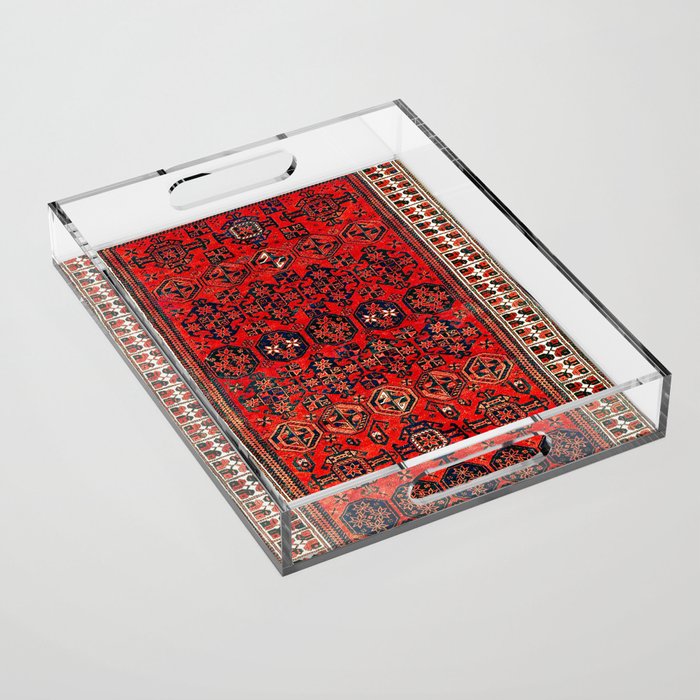 Baluch Khorasan Persian  Antique Rug Print Acrylic Tray Gallery Image 1